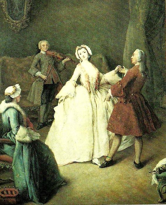 Alessandro Longhi the dancing lesson, c Germany oil painting art